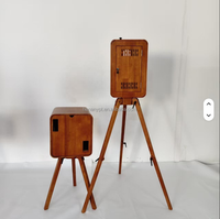 YPT Photomaton Rétro en Bois avec Écran Tactile, Télécommande, Compatible Wi-Fi/Bluetooth pour Appareil Photo Reflex/Smartphone/iPad/Appareil Photo, Service Libre-Service