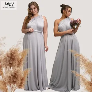 Personalizado sua marca de casamento Bridesmaid Infinity Twist wrap Prom dress Convertible Evening gown Multi-way Sage Maxi dress para as mulheres