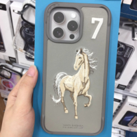 Étui antichoc de style professionnel POLO Boris Horse Jockey brodé pour iPhone 17 Pro Max 16 Promax