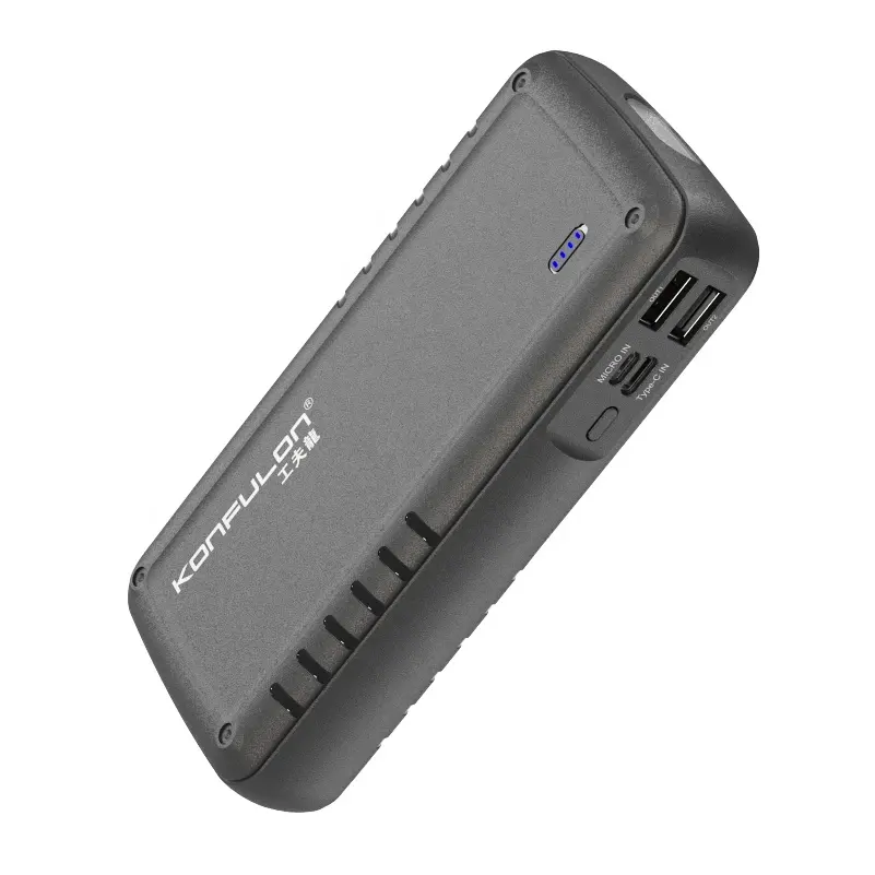 Konfulon acil durum araçları 9600mah akülü araba Jumper 12V çift Usb taşınabilir Powerbank atlama marş 12 10000mah atlama başlangıç A15