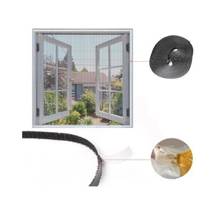 * Presa * zanzariera autoadesiva nera per finestre con nastro in Velcro, dimensioni 150x200cm-casa e giardino/articoli per la casa - Product Image 3