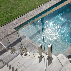 Çerçevesiz 12Mm temperli cam korkuluk alüminyum U kanal cam korkuluk balkon - Product Image 6