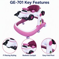 GEEN Trotteur multifonction 4 en 1 pour bébé avec roues et siège, voiture jouet pour nourrisson, roues pivotantes, trotteurs pour bébé
