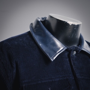 Luxury Street Fashion Autumn clothing vintage Navy blue Woolen <b>cord</b> fabric Keep warm Gu cci <b>jacket</b> for <b>men</b> - Product Image 2