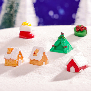 Ornements en résine peints à <span class=keywords><strong>la</strong></span> main style Cottagecore, figurines enneigées, maisons de Noël chaleureuses pour cadeaux de Noël, décoration d'intérieur hivernale, modèle - Product Image 4