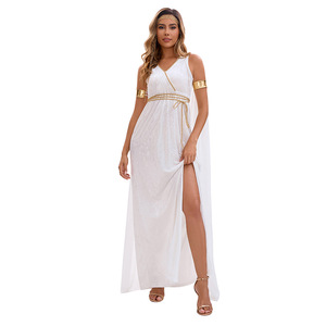 Costume de déesse grecque, robe blanche pour femmes, thème de la mythologie grecque antique, Athéna, déguisement d'Halloween - Product Image 5