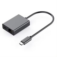 Cable de Internet USB C a RJ45, Adaptador de Red Plug and Play de 100 Mbps con Carga PD, Adaptador LAN Tipo C a RJ45