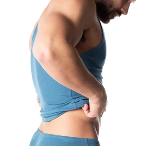 100% cotton rib-KNIT đồng bằng thể thao Tank Top hấp thụ mồ hôi thoáng khí của nam giới lót áo ghi lê bán buôn <span class=keywords><strong>gay</strong></span> Tank Top - Product Image 6