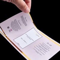 Étiquette autocollante personnalisée pour livret, dorure à chaud, multi-pages, pliée, pour emballage de produits cosmétiques (sérum, tonique, flacon)