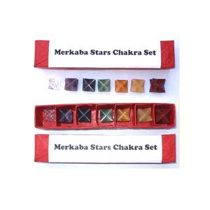 Juego de Gemas de las Estrellas Merkaba de los Siete Chakras, Talladas y Grabadas, Arte Feng Shui Coleccionable - Product Image 1