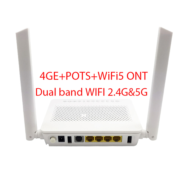 Original EG8145V5 ONT Echolife XPON GPON EPON Router 4GE+TEL+VoIP+USB+Dual Double Band 2.4G 5G Wifi Fiber Optic Equipment ONU