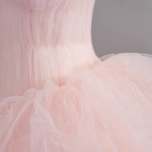 Luxury <b>Pink</b> <b>Wedding</b> Tulle Ball Gown Sleeveless Princess <b>Wedding</b> Evening Prom <b>Dresses</b> Sfy15 - Product Image 2