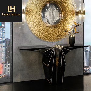 <span class=keywords><strong>Di</strong></span> alta qualità <span class=keywords><strong>di</strong></span> nuovo disegno moderno nero naturale marmo soggiorno ingresso decorativa console da tavolo - Product Image 1