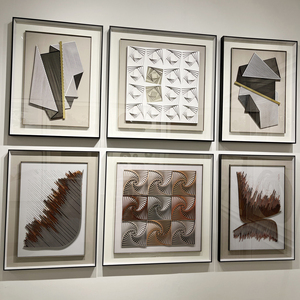 Cuadros Decorativos Metálicos <span class=keywords><strong>de</strong></span> Lujo en 3D, <span class=keywords><strong>Obras</strong></span> <span class=keywords><strong>de</strong></span> <span class=keywords><strong>Arte</strong></span> Contemporáneas para Hoteles, Texturas para Vestíbulos/Suites, Conjunto <span class=keywords><strong>de</strong></span> Decoración <span class=keywords><strong>de</strong></span> Pared <span class=keywords><strong>de</strong></span> Alta Gama - Product Image 3