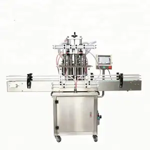 Machine de remplissage de liquide servo automatique à 4 têtes en ligne droite 100-1000ml