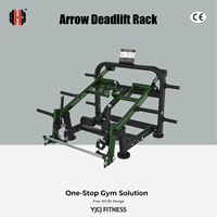 Équipement de musculation en acier Arrow pour soulevé de terre avec bras de guidage indépendants, rouleaux pour les jambes, poteaux de poids latéraux et base renforcée – Qualité professionnelle pour salle de sport