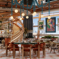 Meubles de restaurant modernes en marbre, ensemble table et chaises avec solutions personnalisées, boutique unique pour usage hôtelier