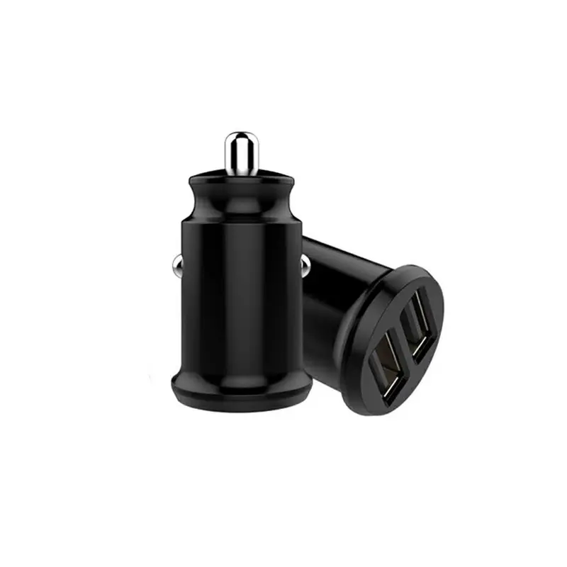 5V 2.1A Mini Fashion ABS Dual Usb Car Charger 2 Usb Ports Fast Charging Adapter for Iphone & Android Mobile Phone Tablet MP3 GPS