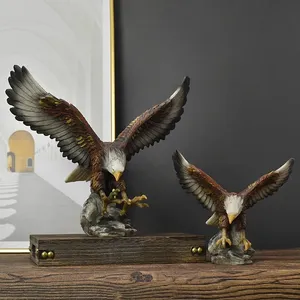 Estatua de Águila Moderna para Decoración del Hogar, Escultura Artística de Águila Dorada, Adorno de Resina de <span class=keywords><strong>Halcón</strong></span>, Figura de Águila Calva, Accesorio Decorativo para el Hogar - Product Image 1