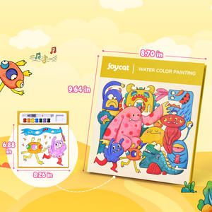 كتاب تلوين بألوان مائية محمول من Joycat ، كتاب تلوين مع فرشاة طلاء ، كتاب جواش للأطفال ، رسم صور جرافيتي ، أدوات مكتبية - Product Image 3