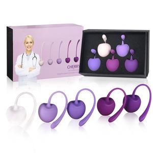 JRUI 5-Ball Modèle JRUI-S011 <span class=keywords><strong>CHERRY</strong></span> Smart <span class=keywords><strong>Kegel</strong></span> Ball Vagin <span class=keywords><strong>Balls</strong></span> Équipement d'exercice Muscle du plancher pelvien - Product Image 1