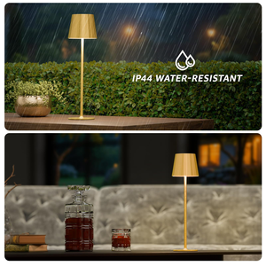 Lampe de bureau LED portable rechargeable, décoration d'intérieur, chambre à coucher, salon, lampe de chevet, lampe de table sans fil, lampe décorative dorée - Product Image 4