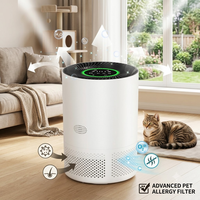 Purificateur d'air intelligent pour animaux de compagnie au design moderne, désodorisant, diffuseur d'aromathérapie, faible bruit, filtre HEPA, purificateur d'air pour la maison des animaux de compagnie