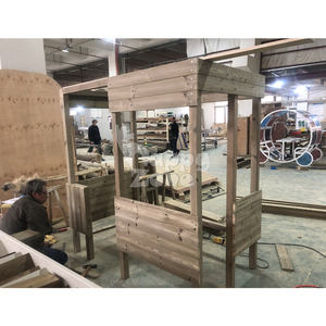 子供のためのカスタムウッドバス型の家の家具幼稚園屋内遊び場屋外のふりプレイエリアウッドバスハウス - Product Image 5