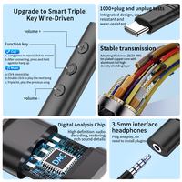Adaptador USB Tipo C a Conector Hembra de 3.5mm para Auriculares, USB C a Audio Auxiliar, Compatible con Llamadas de Voz y Control por Cable
