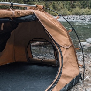 Style australien King taille unique Camping Swag <span class=keywords><strong>tente</strong></span> PVC <span class=keywords><strong>toile</strong></span> 1-2 personnes équipement tout-terrain aluminium pôle automatique extérieur - Product Image 6