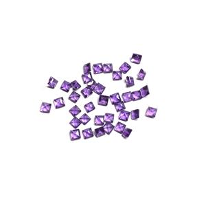 Piedra preciosa suelta de amatista Africana Natural de grado AAA de 3mm y 4mm, piedra de corte facetado cuadrado certificada IGI, piedra calibrada al por mayor - Product Image 3