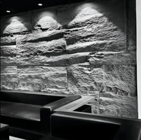 Panneau mural en pierre artificielle en polyuréthane pour extérieur et intérieur, imitation pierre de champignon en PU