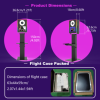 Coque de photomaton portable pour iPad et appareil photo reflex numérique avec tête inclinable et tige de fixation pour flash, 14 kg, idéale pour la location événementielle