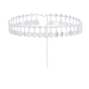 New Long Retro Tassel <strong>Waist</strong> Belt Bright Silver Plated Coin Tassels Dress Antiquity Body Jewelry for <strong>Belly</strong> <strong>Dance</strong> - Product Image 1