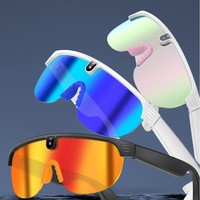 Lunettes intelligentes 800W Enregistrement vidéo HD Photo Lunettes de soleil de cyclisme Traduction IA Réponse aux appels Musique pour bouton tactile