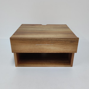 Mesita <span class=keywords><strong>de</strong></span> Noche Moderna <span class=keywords><strong>Flotante</strong></span> <span class=keywords><strong>de</strong></span> Madera con Cajón <span class=keywords><strong>de</strong></span> Almacenamiento para Dormitorio - Product Image 3