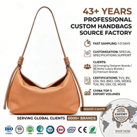 Sac Hobo en Cuir PU Marron Luxe Élégant Décontracté en Forme de Croissant Sac à Bandoulière Quotidien pour Femme Personnalisable OEM