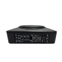 Caisson de basses de voiture fin à installer sous le siège, 10 pouces, entièrement en aluminium, 120W RMS, subwoofer actif à bobine simple, mono, télécommande, OEM personnalisé