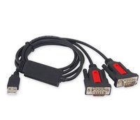 Convertidor de serie DB9, Cable USB AM a 2 puertos, de alta calidad, venta directa de fábrica