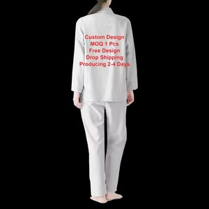 Conjunto de Pijamas Personalizados <span class=keywords><strong>para</strong></span> <span class=keywords><strong>Hombre</strong></span>, Ropa de Dormir Tejida, Transpirable, Térmica, de Manga Larga y Pantalones Largos, Traje de <span class=keywords><strong>Pijama</strong></span> de Poliéster - Product Image 3