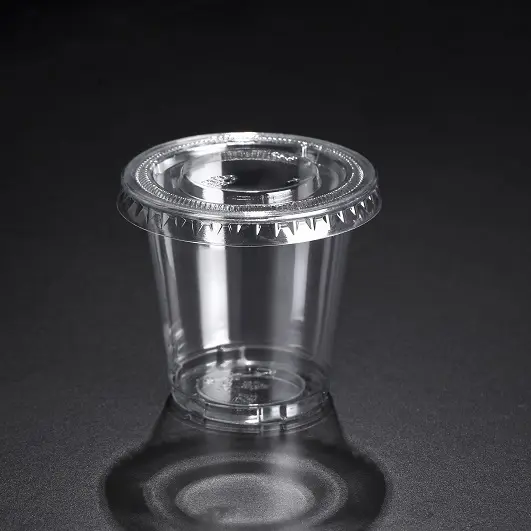 하이 퀄리티 3 Oz 62 mm 투명 일회용 애완 동물 플라스틱 음료 뚜껑과 음식 시음 컵