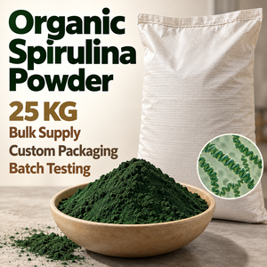 Ingredientes de Algas Verdes en Empaque a Granel de 25 kg para Preparaciones de Smoothies y Bebidas, Polvo de Espirulina Orgánica - Product Image 5