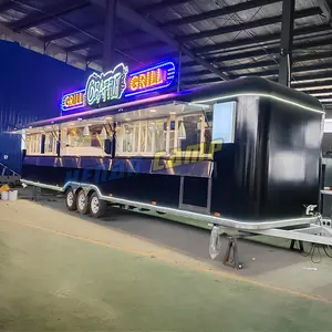 CAMP Popular 11M grandes remolques de comida totalmente equipado camión de comida con cocina completa al aire libre bar contenedor restaurante