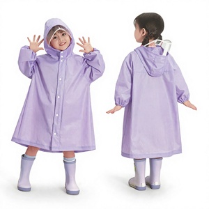 BEST Poncho de pluie imperméable pour enfants en EVA, imperméable à capuche réutilisable, léger, pour le camping, les voyages et les activités de plein air - Product Image 4
