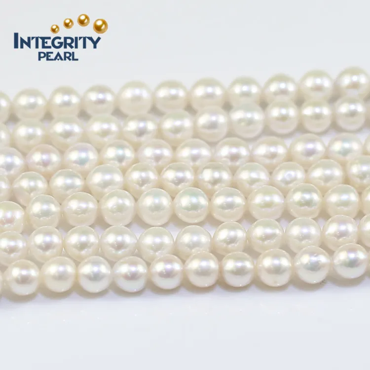 6-6,5mm in der Nähe von runden halbrunden Süßwasser chinesischen Akoya Natur perlen DIY Schmuck Liebe Perle