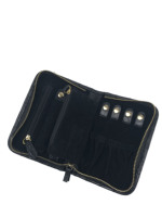 Étui de voyage pour bijoux en cuir PU imitation crocodile, fermeture éclair, organiseur de bijoux portable, sac de rangement pour colliers, boucles d'oreilles, bagues, pour femmes