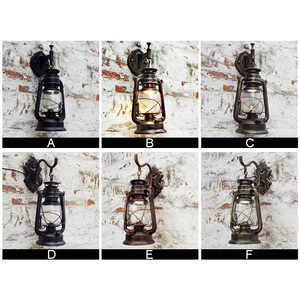Industriale Retro metallo lanterna impermeabile all'aperto lampada da <span class=keywords><strong>parete</strong></span> lampada da <span class=keywords><strong>parete</strong></span> per Home Office <span class=keywords><strong>lampadario</strong></span> esterno - Product Image 5