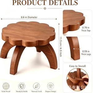 Cross-border wooden plant <b>stand</b> flower <b>pot</b> display rack base floor simple potted plant <b>stand</b> solid wood height stool - Product Image 4