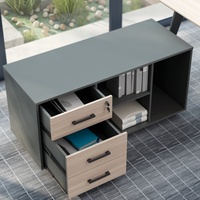 Bureau de direction en bois de luxe moderne en forme de L, convertible et extensible, taille personnalisable, pour usage domestique ou professionnel