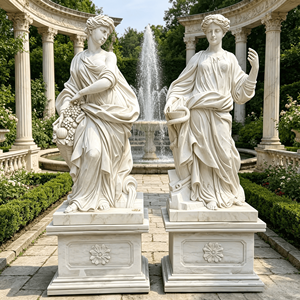 Statue de la déesse de la <span class=keywords><strong>victoire</strong></span> de <span class=keywords><strong>Samothrace</strong></span> en marbre blanc naturel grec sculptée à la main grandeur nature pour la décoration extérieure - Product Image 2